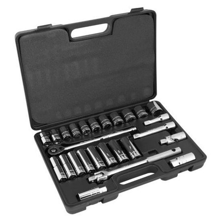 PERFORMANCE TOOL 26-Pc 1/2 In Dr. Metric Socket Set Tool Set, W32904 W32904